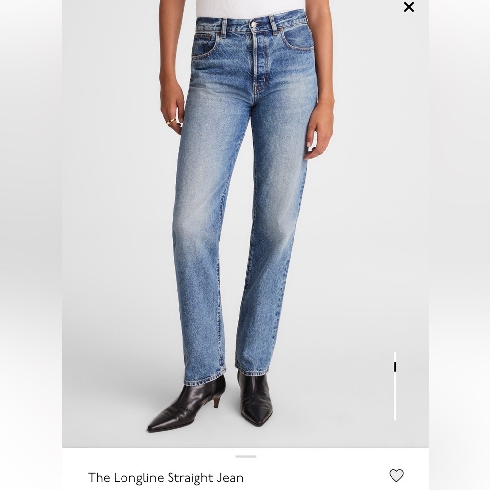 NWT Madewell 25 Longline straight Jean - Atlin wash